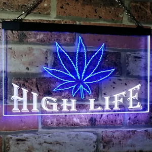 Weed High Life Neon-Like LED Sign