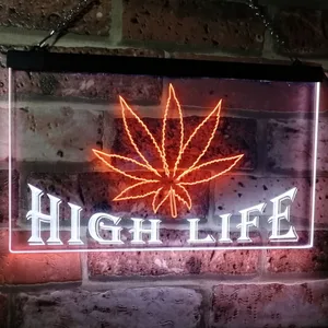Weed High Life Neon-Like LED Sign