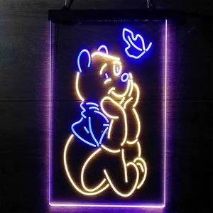 Winnie The Pooh Leaf Neon-Like LED Sign