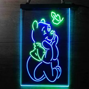 Winnie The Pooh Leaf Neon-Like LED Sign