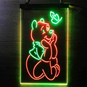 Winnie The Pooh Leaf Neon-Like LED Sign