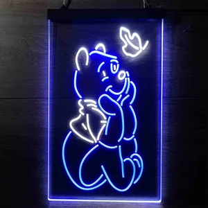 Winnie The Pooh Leaf Neon-Like LED Sign