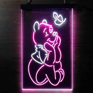Winnie The Pooh Leaf Neon-Like LED Sign