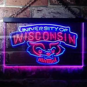 Wisconsin Badgers Logo  Neon-Like LED Sign