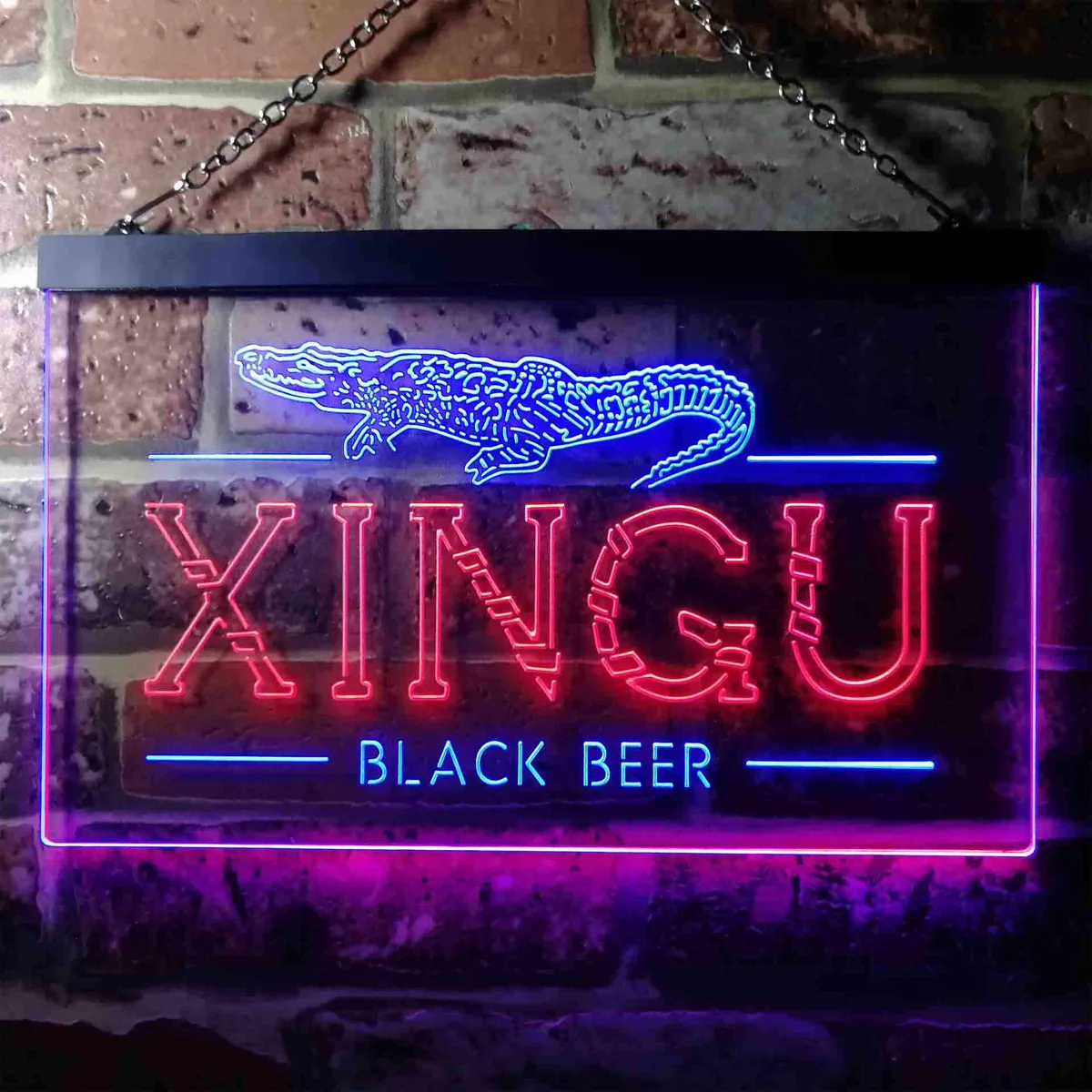 Xingu Black Beer Croc Neon-Like LED Sign