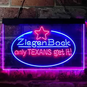 Ziegenbock Only Texans Get it Neon-Like LED Sign