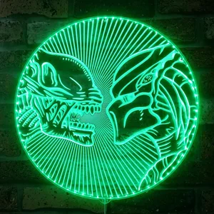 Alien vs. Predator Heads RGB LED Sign