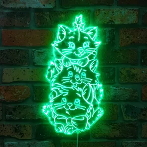 Aristocats Marie Toulouse Berlioz RGB LED Sign