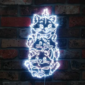 Aristocats Marie Toulouse Berlioz RGB LED Sign
