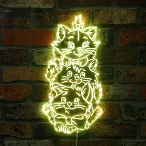 Aristocats Marie Toulouse Berlioz RGB LED Sign