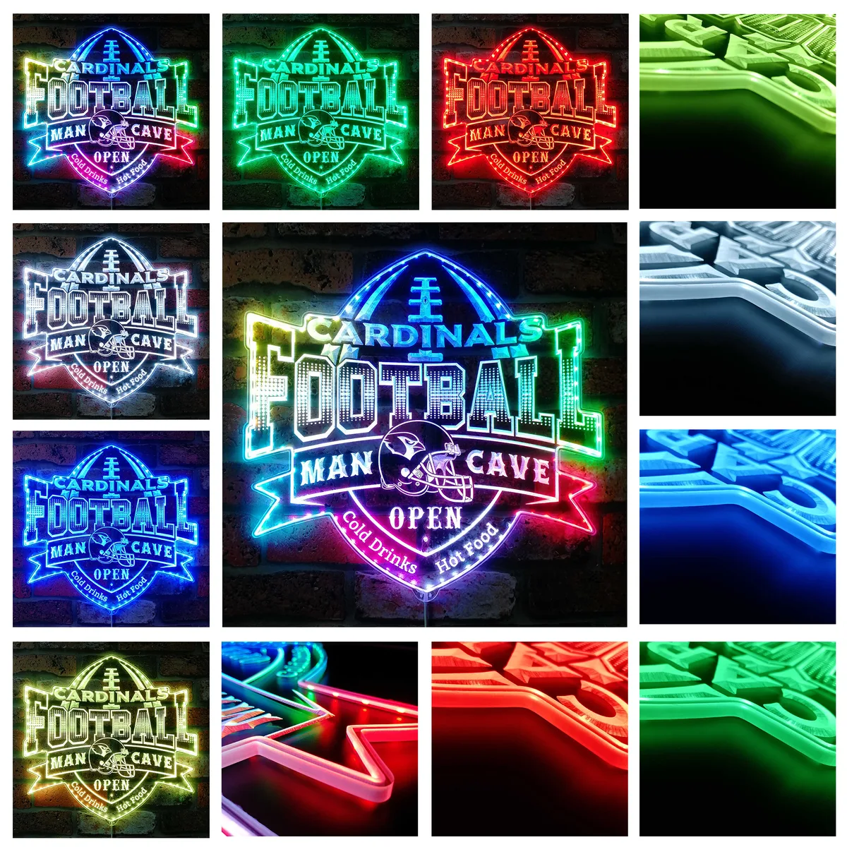 Arizona Cardinals Man Cave RGB LED Sign