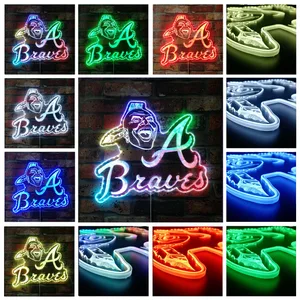 Atlanta Braves Screaming Indian RGB LED Sign