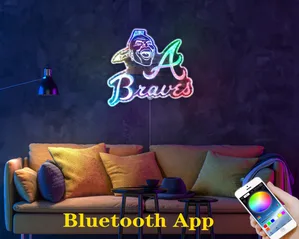 Atlanta Braves Screaming Indian RGB LED Sign