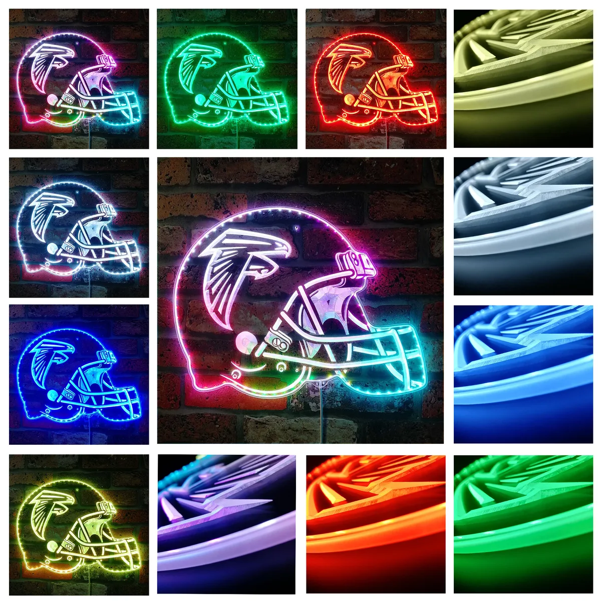 Atlanta Falcons Helmet Logo RGB LED Sign