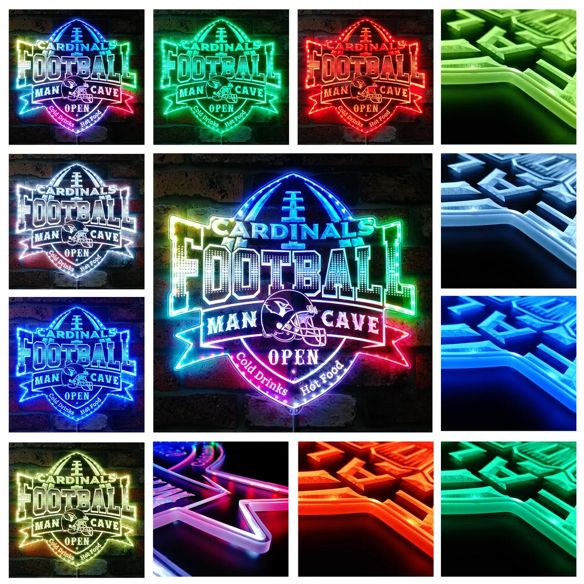 Atlanta Falcons Man Cave RGB LED Sign