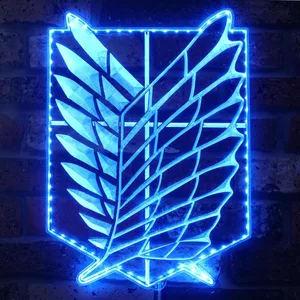 Attack on Titan Wings Survey Corps Emblem RGB LED Sign