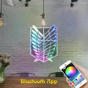 Attack on Titan Wings Survey Corps Emblem RGB LED Sign