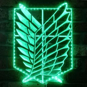 Attack on Titan Wings Survey Corps Emblem RGB LED Sign