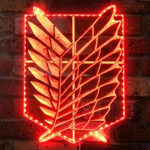 Attack on Titan Wings Survey Corps Emblem RGB LED Sign