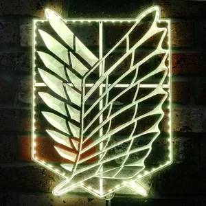 Attack on Titan Wings Survey Corps Emblem RGB LED Sign