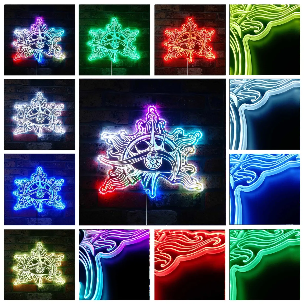 Baldur's Gate 3 Warlock Logo RGB LED Sign