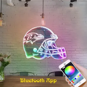 Baltimore Ravens Helmet Logo RGB LED Sign