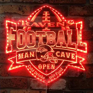 Baltimore Ravens Man Cave RGB LED Sign