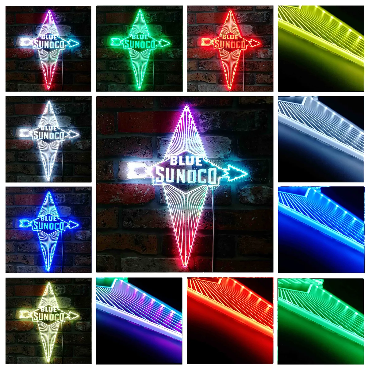 Blue Sunoco Logo RGB LED Sign