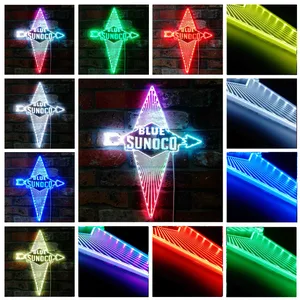 Blue Sunoco Logo RGB LED Sign