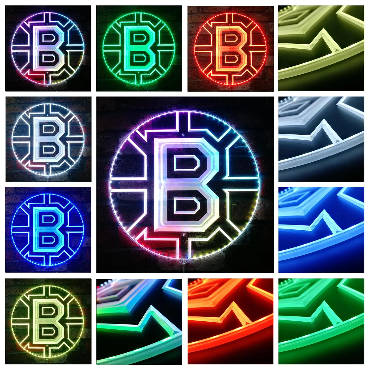 Boston Bruins Logo RGB LED Sign