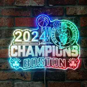 Boston Celtics 2024 Champions NBA RGB LED Sign
