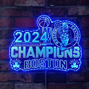Boston Celtics 2024 Champions NBA RGB LED Sign