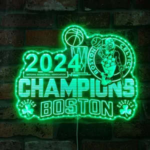 Boston Celtics 2024 Champions NBA RGB LED Sign