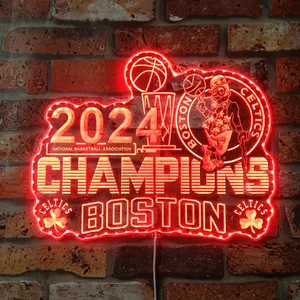 Boston Celtics 2024 Champions NBA RGB LED Sign
