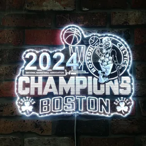 Boston Celtics 2024 Champions NBA RGB LED Sign