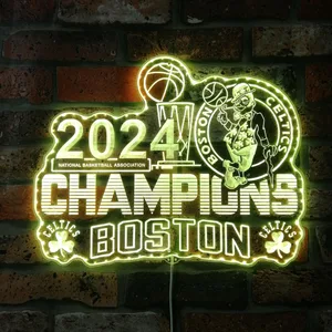 Boston Celtics 2024 Champions NBA RGB LED Sign