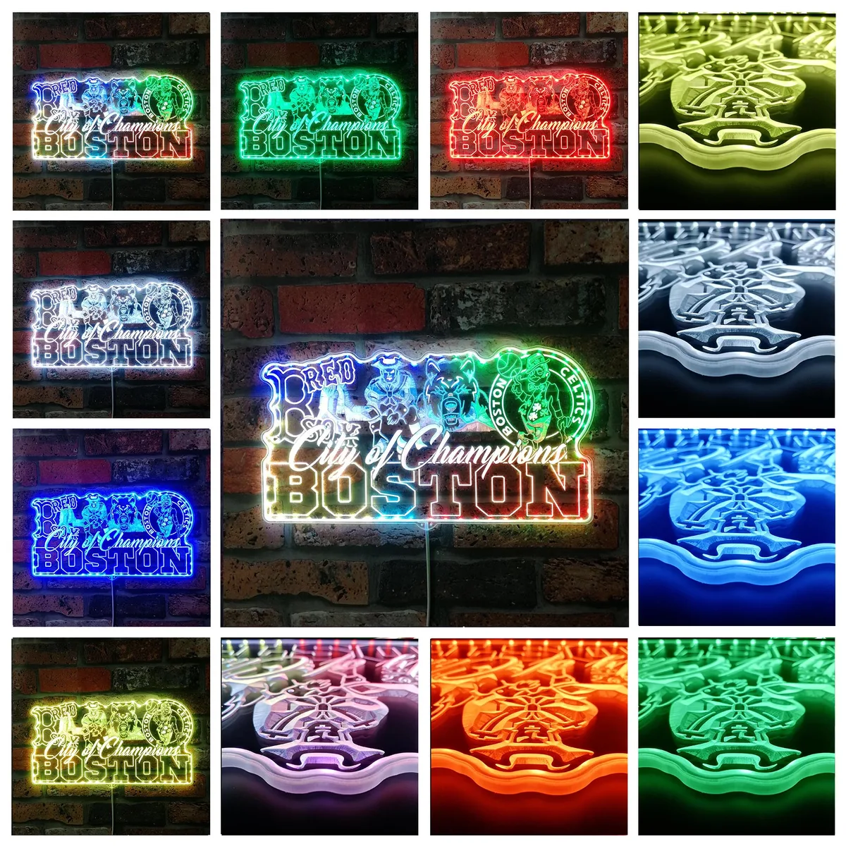 Boston Red Sox City of Champions RGB LED Sign