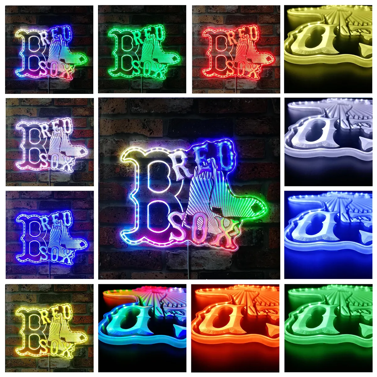 Boston Red Sox Socks Logo RGB LED Sign