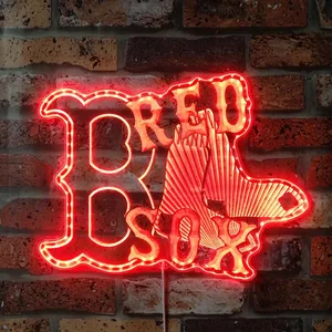 Boston Red Sox Socks Logo RGB LED Sign