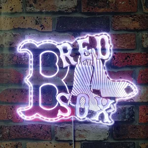 Boston Red Sox Socks Logo RGB LED Sign