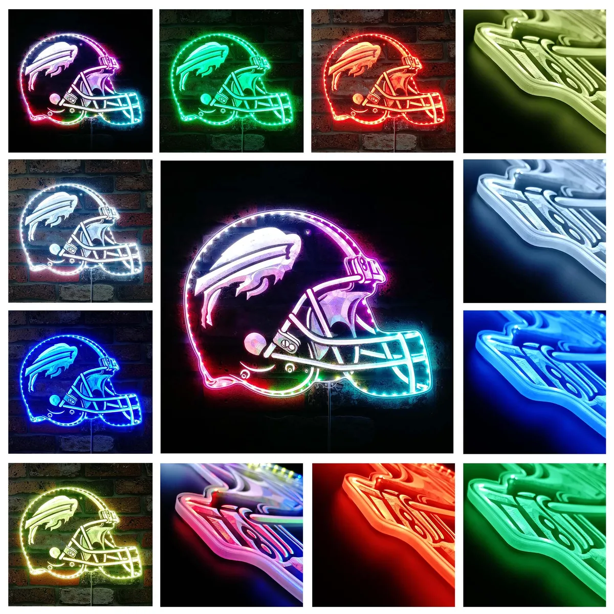 Buffalo Bills Helmet RGB LED Sign
