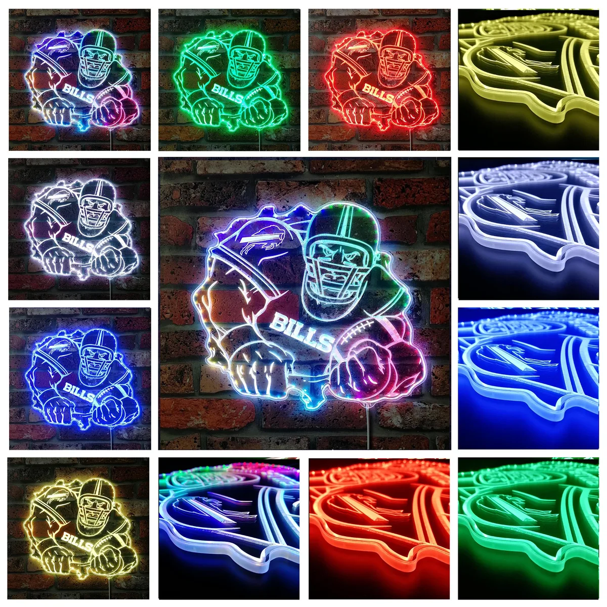 Buffalo Bills Player RGB LED Sign