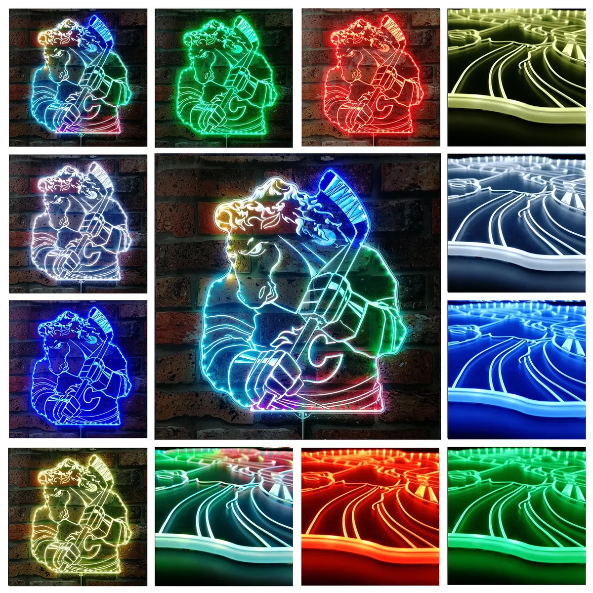 Calgary Flames Bardown RGB LED Sign