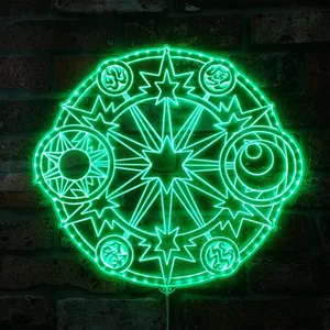 Cardcaptor Sakura Tarot Logo RGB LED Sign