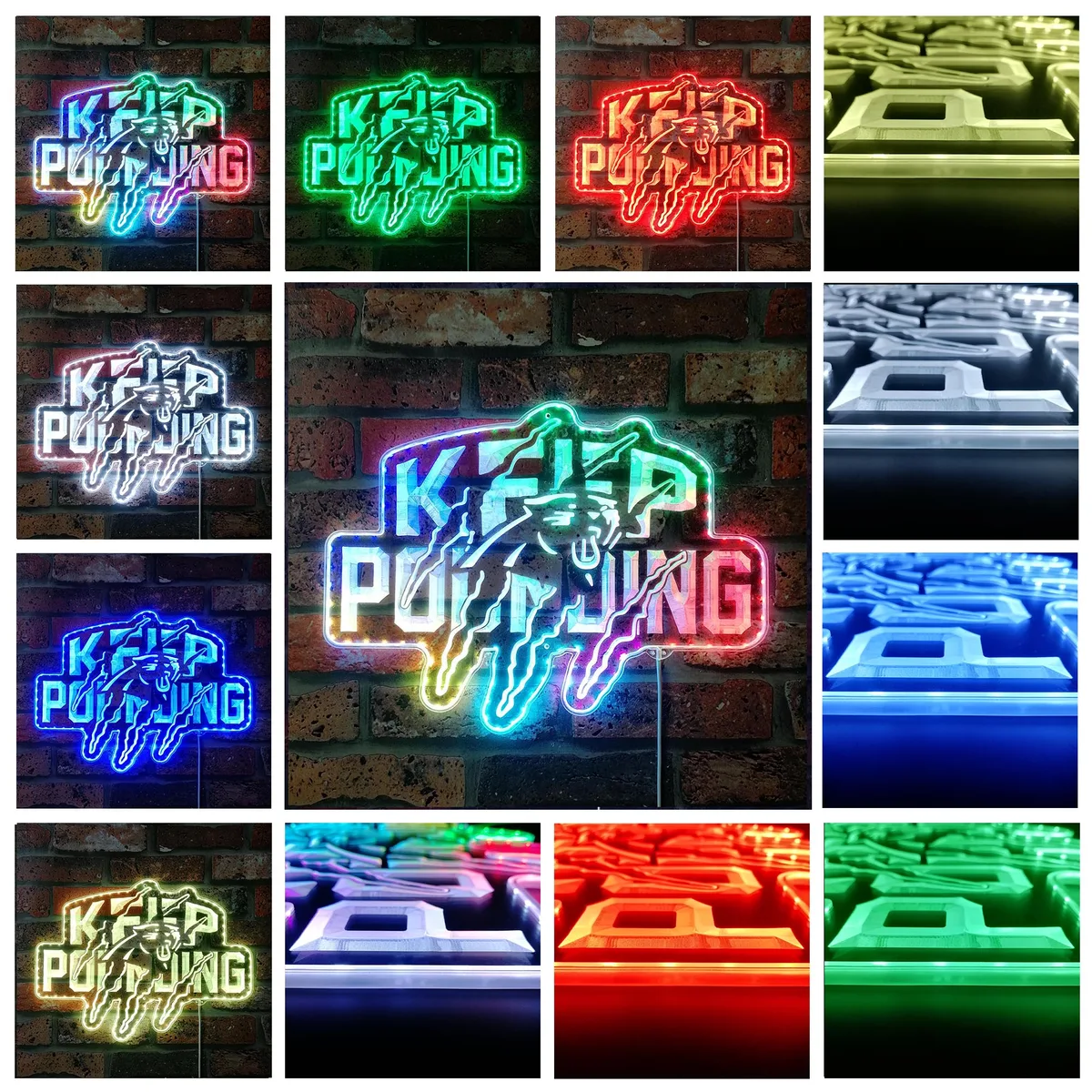Carolina Panthers Keep Pounding RGB LED Sign