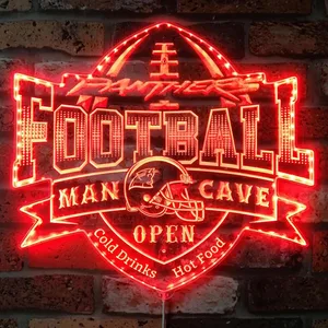 Carolina Panthers Man Cave RGB LED Sign