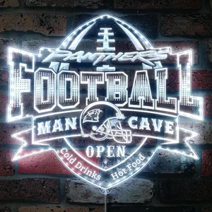 Carolina Panthers Man Cave RGB LED Sign