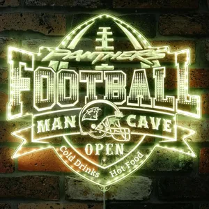 Carolina Panthers Man Cave RGB LED Sign