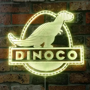 Cars Dinoco Gas Company RGB LED Sign