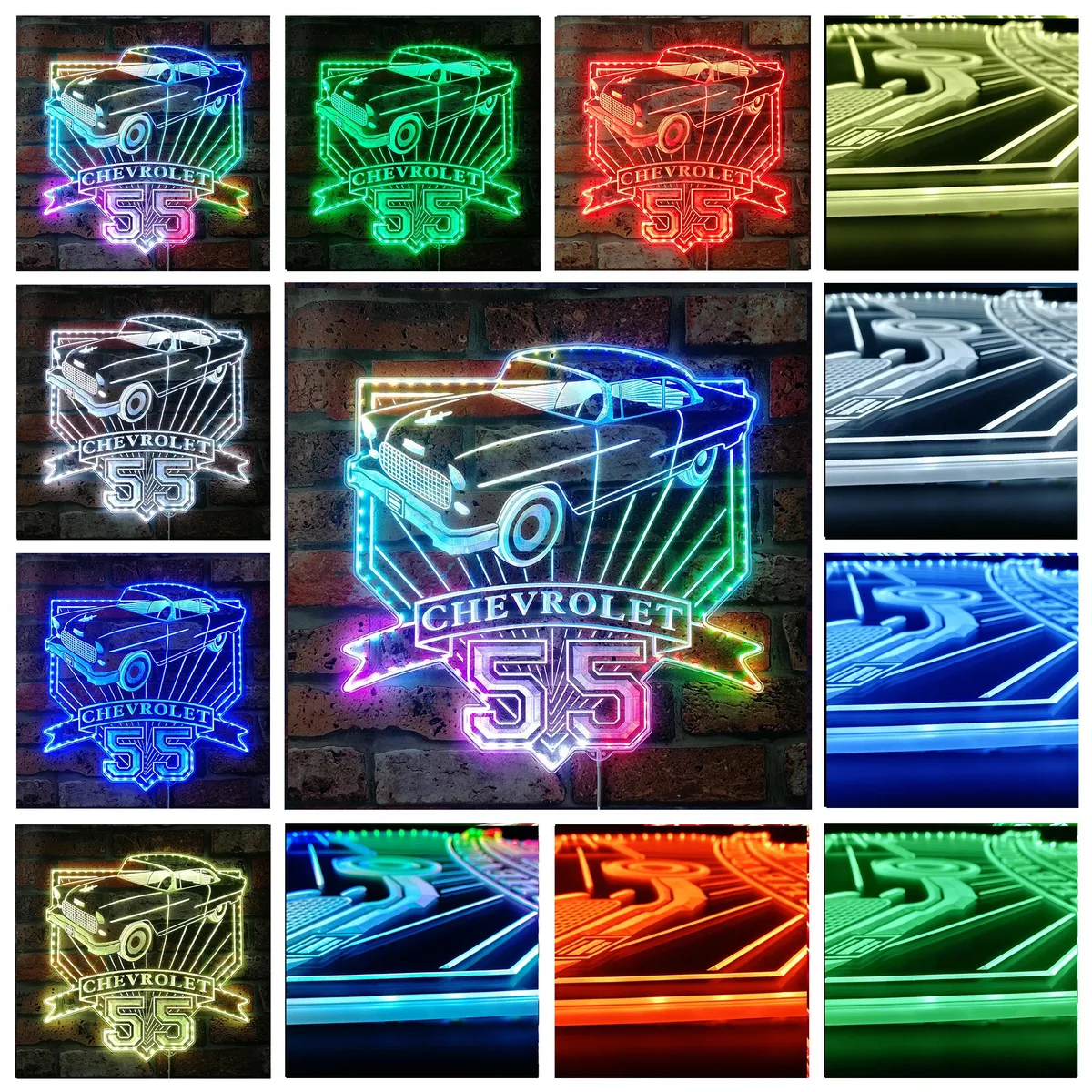 Chevrolet 1955 Bel Air Coupe RGB LED Sign
